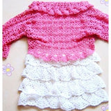 White Crochet Baby Dress - Crochet clothes