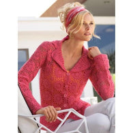 Red crochet cardigan long sleeves - AsDidy fashion