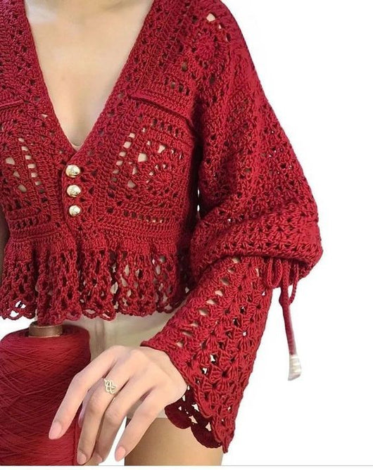 Copy of Crochet crop top, handmade summer top