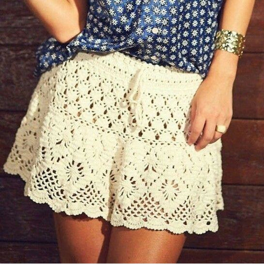 Summer crochet mini skirt - Crochet clothes