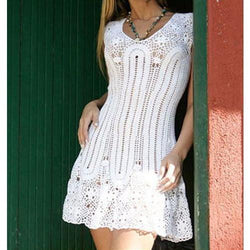 Crochet mini dress - AsDidy fashion