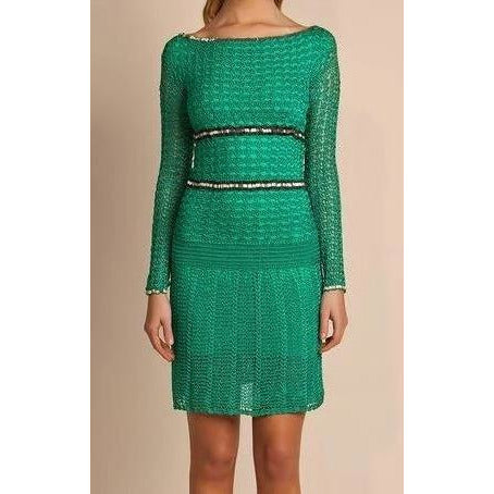 Green crochet summer dress - AsDidy fashion
