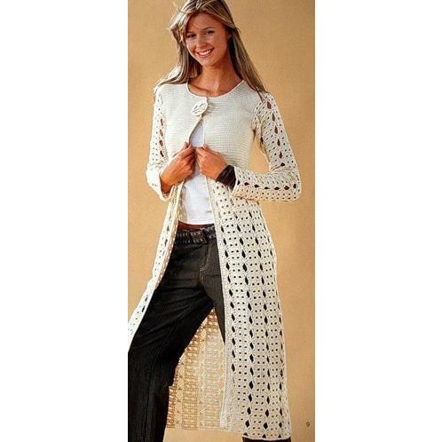 Long crochet women cardigan - AsDidy fashion
