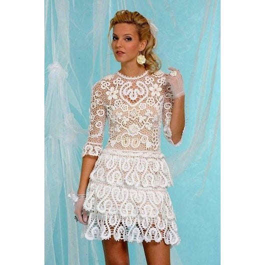 Unique wedding crochet dress - AsDidy fashion
