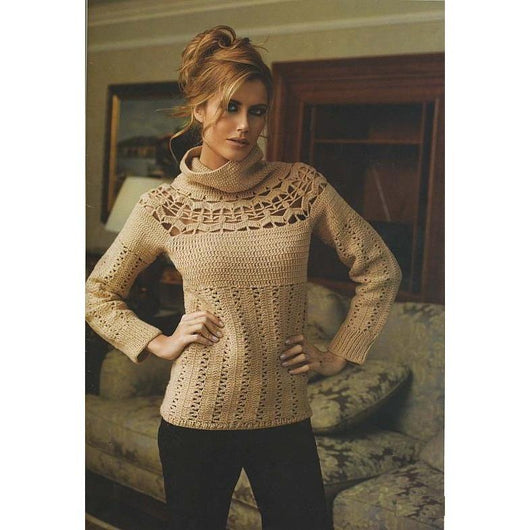 Handmade winter crochet pullover - AsDidy fashion