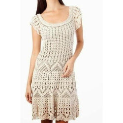 Ivory crochet dress - AsDidy fashion