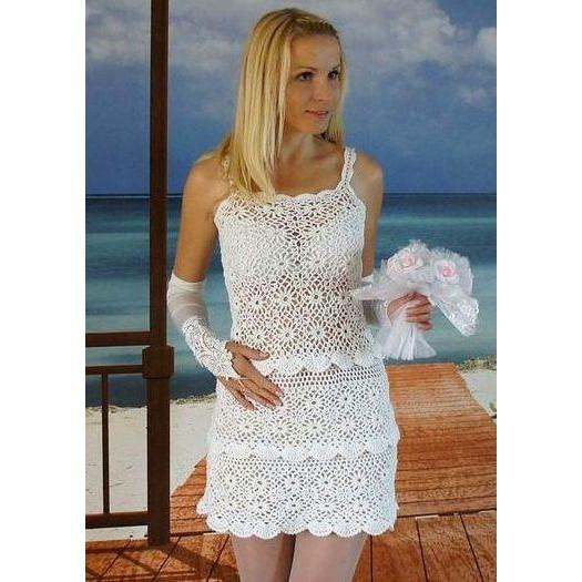 Wedding crochet mini dress - AsDidy fashion