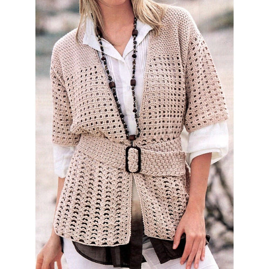 Crochet cardigan pattern, jacket - PDF Pattern only - AsDidy fashion