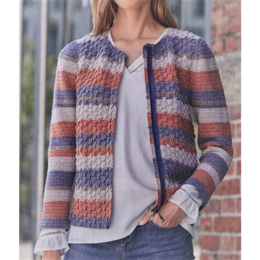 MADE TO ORDER - Elegant multicolored crochet  cardigan