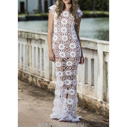 Crochet summer wedding handmade bridal dress - Made to order - AsDidy fashion