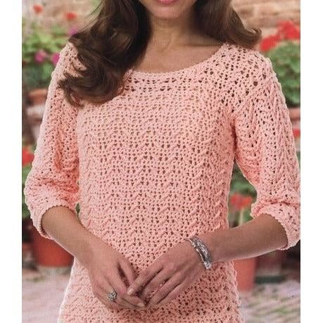 Pink crochet sweater pattern - PDF Pattern only - Crochet clothes