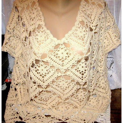 Boho crochet top pattern - PDF Pattern only - Crochet clothes