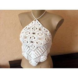 Crochet crop top, handmade summer tcrop top, top crop made to order - Crochet clothes
