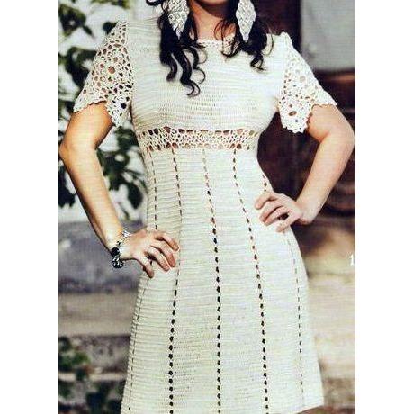 Vintage cream crochet summer dress - AsDidy fashion