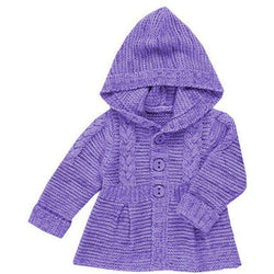 Knitted newborn baby cardigan with a hood - AsDidy fashion