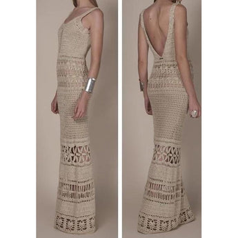 Crochet evening maxi dress - AsDidy fashion