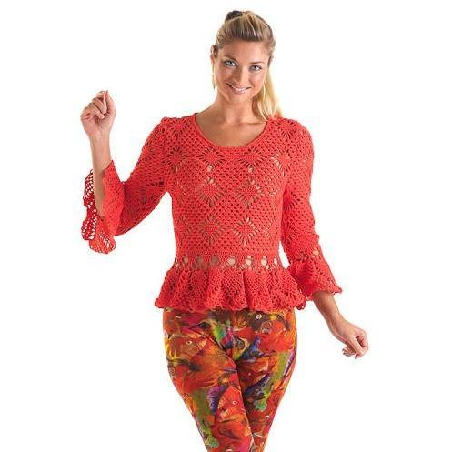 PDF Pattern only - a crochet spring/summer fashion crochet blouse - Instant download! - AsDidy fashion