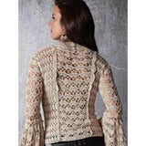 Handmade crochet blouse, bell sleeves - FREE SHIPPING - AsDidy fashion