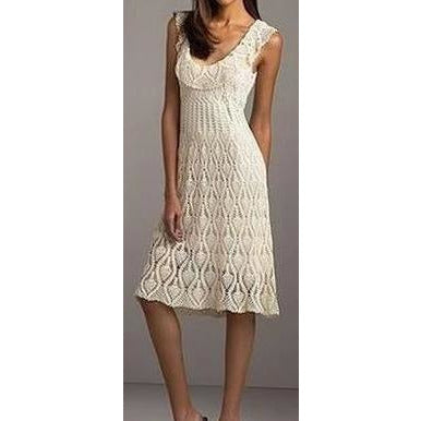 Off white crochet summer dress - AsDidy fashion