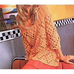 Blouse crochet pattern, top - PDF Pattern only - AsDidy fashion