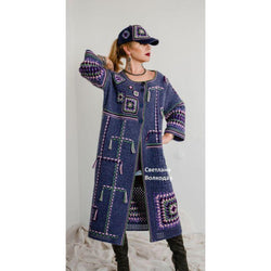 Crochet trendy women long cardigan - Crochet clothes