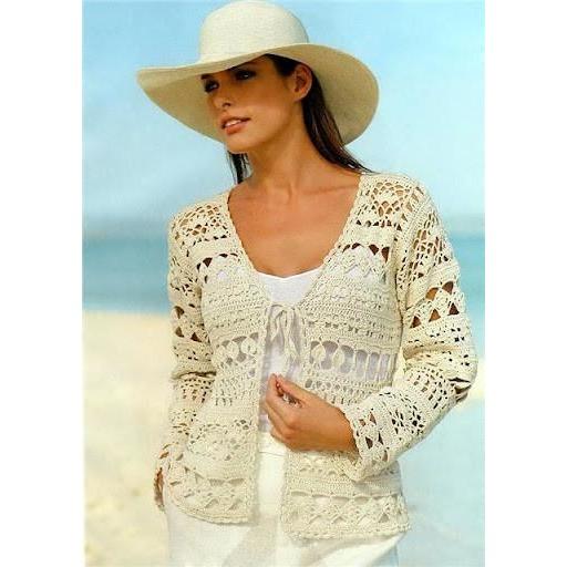 Ivory crochet cardigan sweater - AsDidy - AsDidy fashion