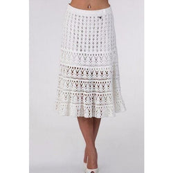 White crochet midi skirt - Crochet clothes