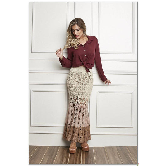 Crochet maxi skirt - AsDidy fashion