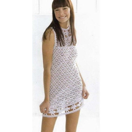 Elegant crochet women summer dress, party dress in white or any color you like - AsDidy fashion