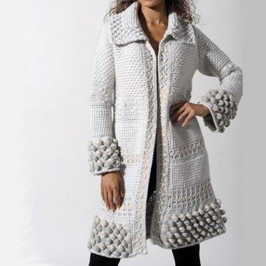 Handmade trendy women long cardigan - Crochet clothes