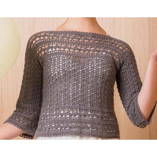 Beige crochet top pattern - PDF Pattern only - Crochet clothes