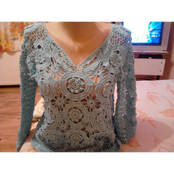 PDF Pattern only - a crochet spring/summer fashion crochet blouse - AsDidy fashion