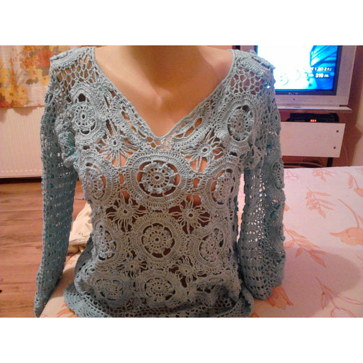 PDF Pattern only - a crochet spring/summer fashion crochet blouse - AsDidy fashion