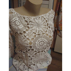 Pattern only - handmade crochet summer blouse, top, long sleeves - AsDidy fashion