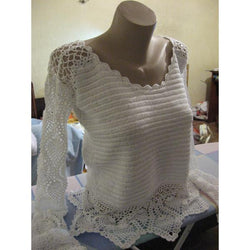 White crochet sweater - Crochet clothes
