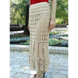 Cream crochet maxi skirt - Made to order - Crochet clothes