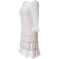 White crochet summer dress