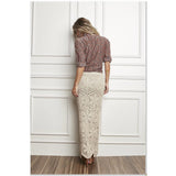 Cream crochet maxi skirt - AsDidy fashion