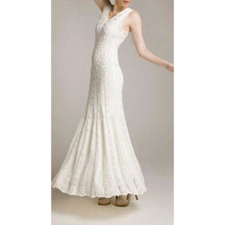 Elegant handmade crochet long wedding women dress -Replica - Made to order - Crochet clothes