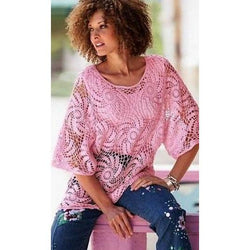 Handmade crochet cute summer women crochet blouse, boho style - MADE TO ORDER - AsDidy fashion