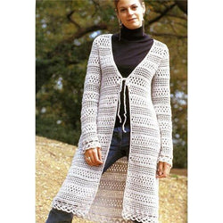 Pattern only - a crochet spring/summer/fall long cardigan - AsDidy fashion