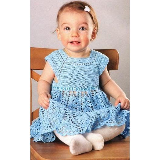 Handmade crochet summer girls dress, Pattern only different sizes to 1 year, written in English, with pictures of the proccess of crocheting - AsDidy fashion
