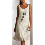White crochet lace dress, handmade dress,party dress, midi dress, white dress,original design, Made to order, FREE SHIPPING - AsDidy fashion