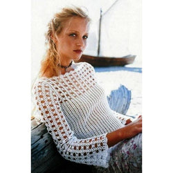 Crochet pattern women summer blouse, jumper, Pattern only, different sizes, written in English, with pictures of the proccess of crocheting - AsDidy fashion