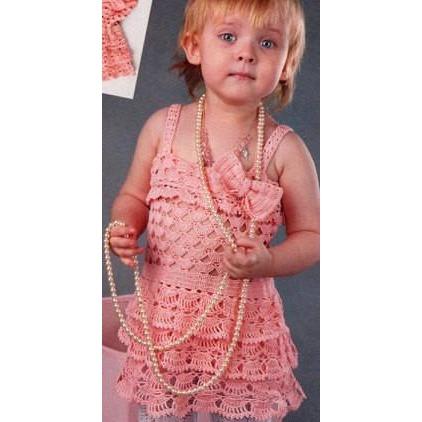 Handmade crochet summer girls dress, Pattern only, different sizes, written in English, with pictures of the proccess of crocheting - AsDidy fashion
