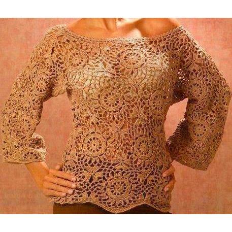 Crochet women summer blouse pattern, jumper, Pattern only written in English - AsDidy fashion
