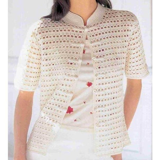 Elegant crochet women summer jacket pattern, cardigan, waistcoat, Pattern only, different sizes, written in English - AsDidy fashion