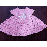 PDF Pattern - Handmade pink crochet summer girls dress, in different sizes, written in English, with pictures of the proccess of crocheting - AsDidy fashion