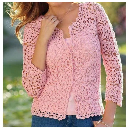Crochet women summer jacket pattern, cardigan, Pattern only - AsDidy fashion