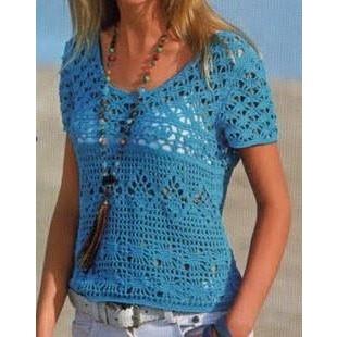 PDF Pattern only - a crochet spring/summer blouse - AsDidy fashion